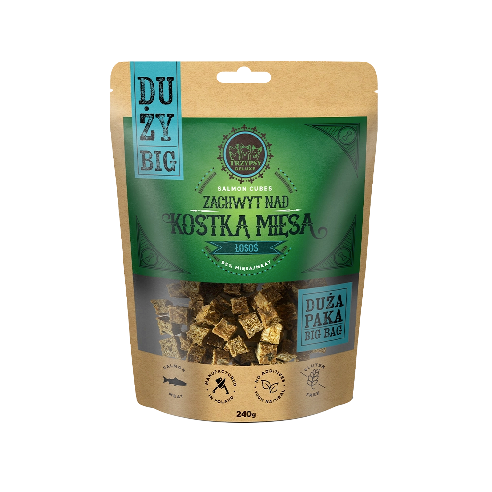 Duży Zachwyt Nad Kostką Mięsa Łosoś 240g