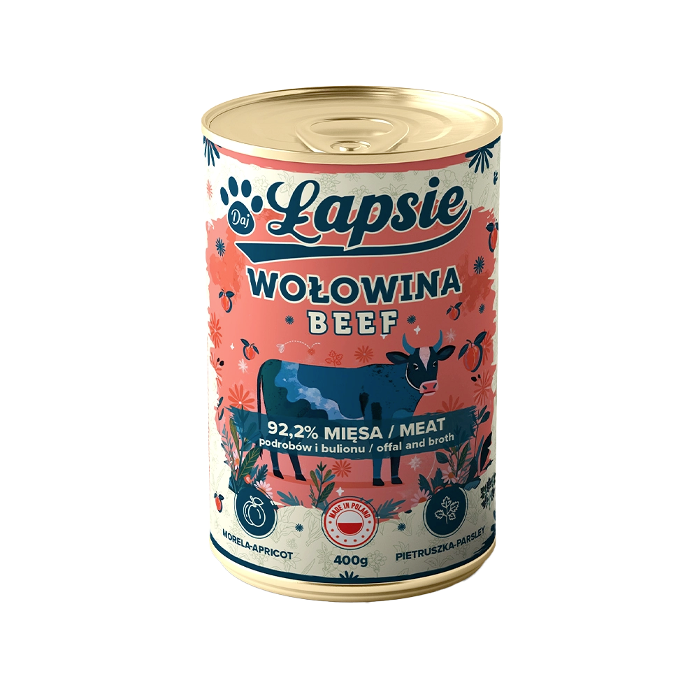 Mokra Karma Wołowina z Morelą 400g