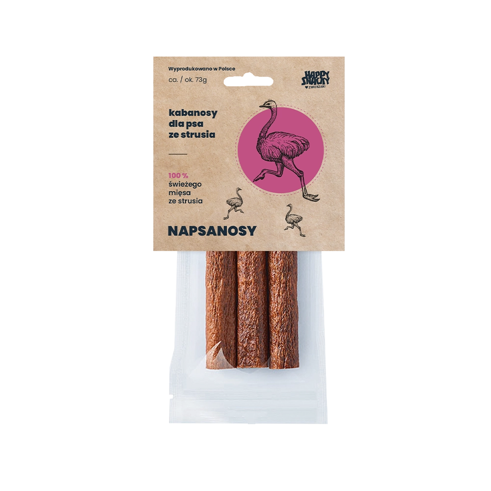 Kabanosy ze Strusia 3 sztuki
