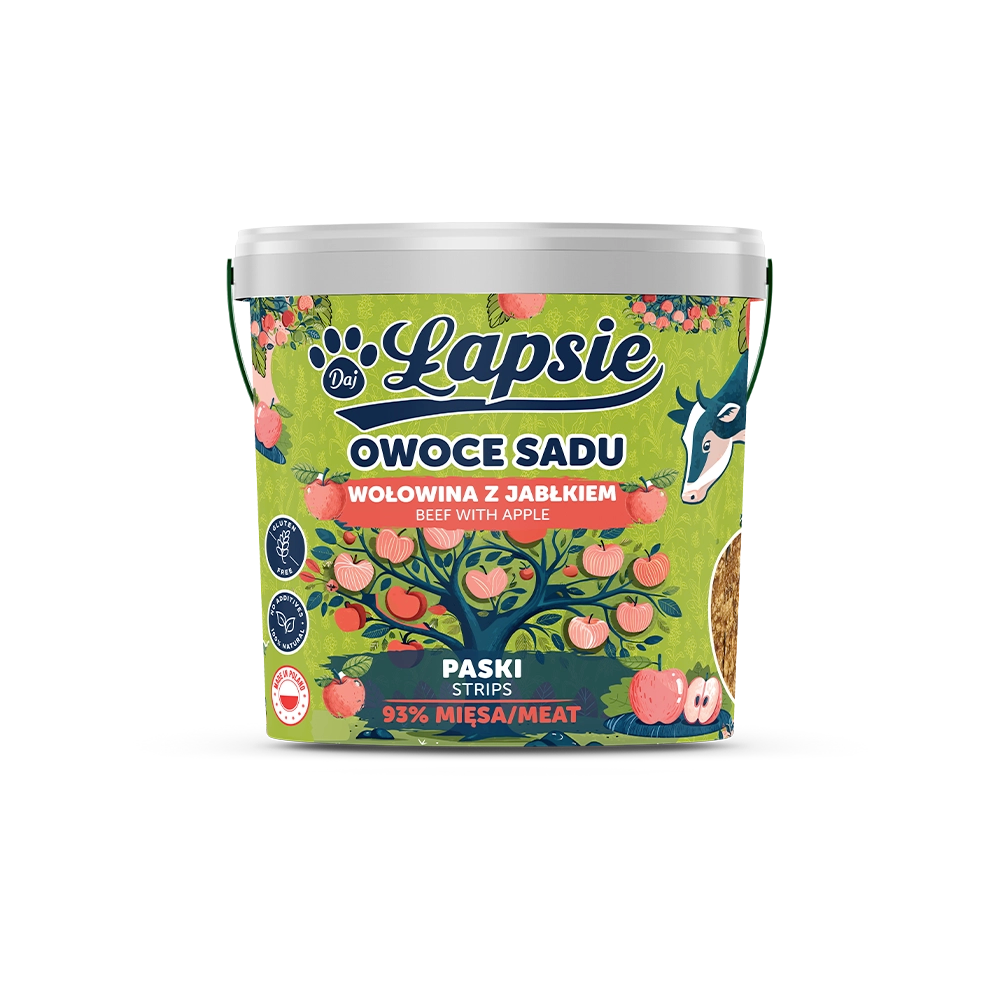 Mięsne Paski Wołowina z Jabłkiem 400g