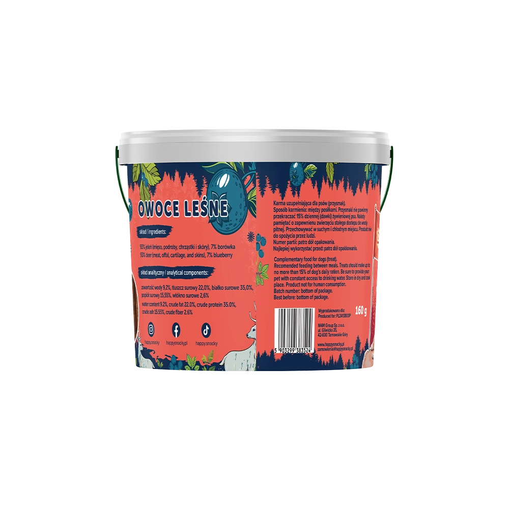 Kabanosy Jeleń z Borówką 160g
