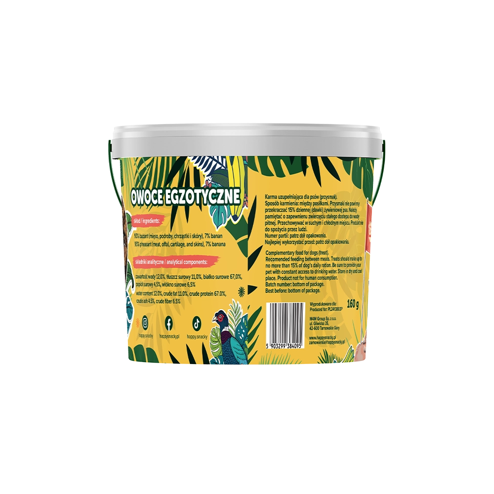 Mięsne Kostki Bażant z Bananem 160g