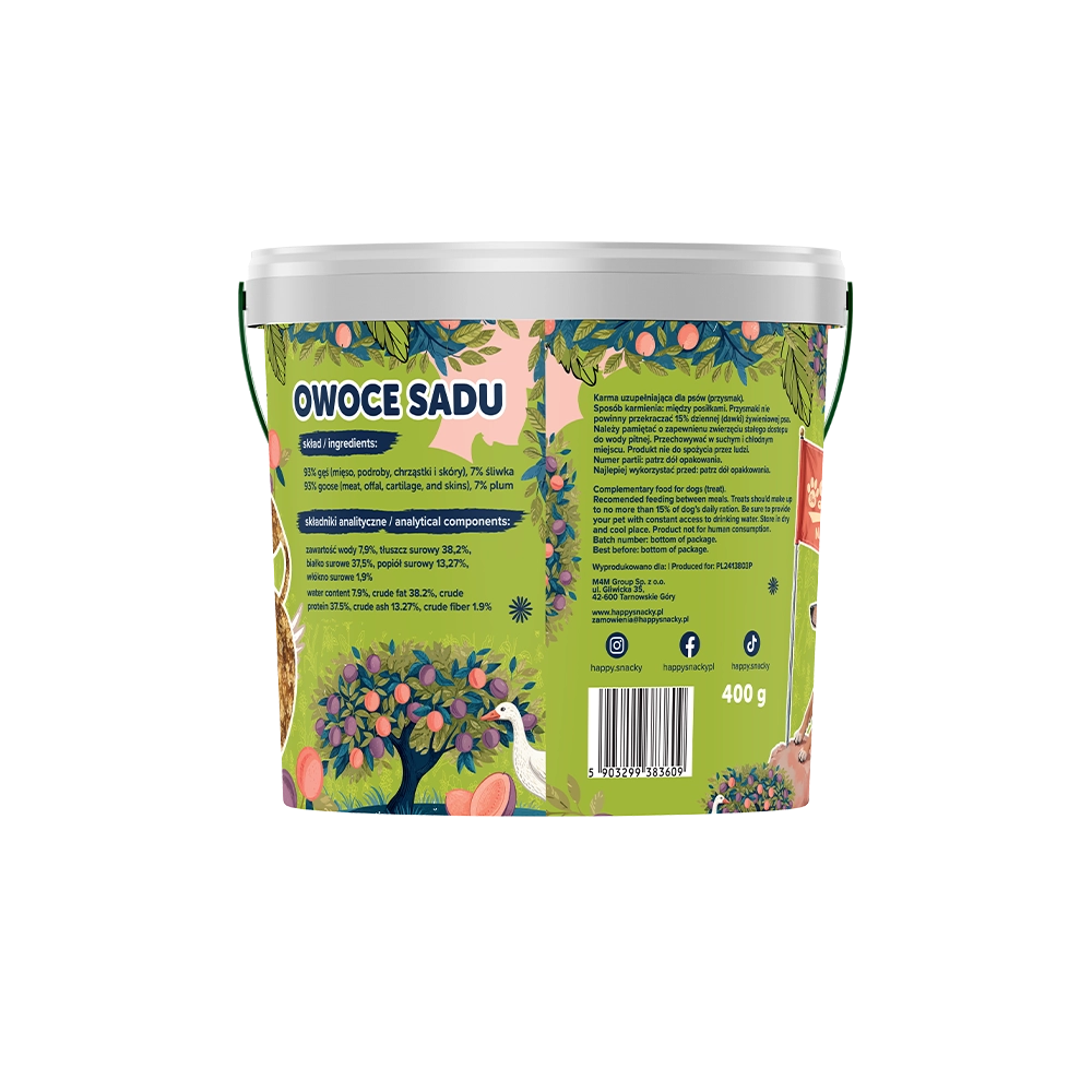 Mięsne Paski Gęś ze Śliwką 400g