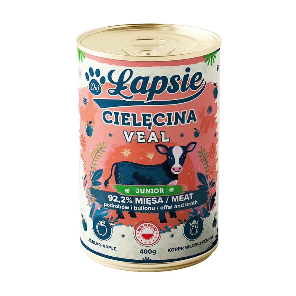 Mokra Karma Cielęcina z Jabłkiem Junior 400g