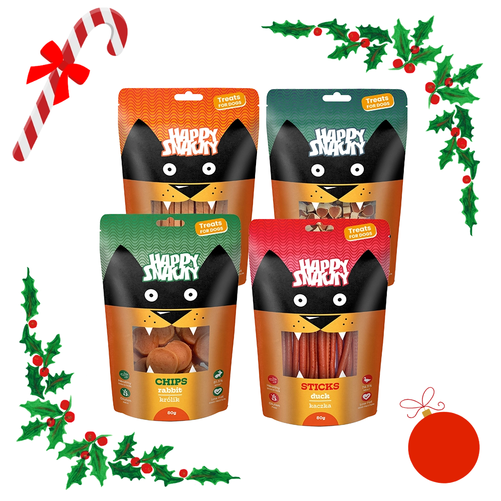 Świąteczna Paczka Przysmaków dla psa Happy Snacky
